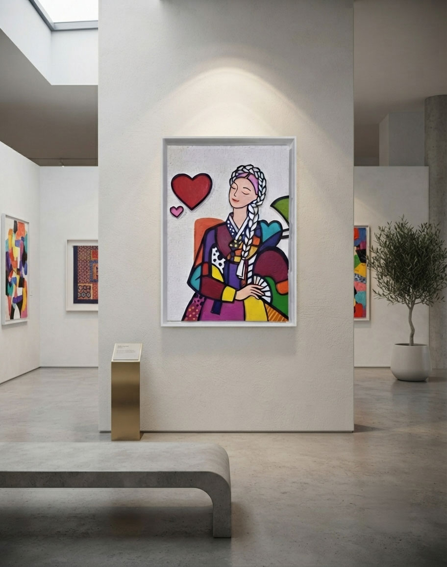 색동옷을 입은 날 — 새김 팝아트 작품